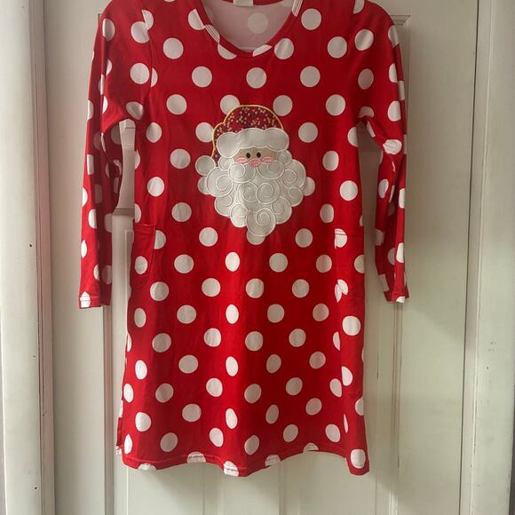 Unbranded Other - Girls Christmas dress polka dots Santa girls 6xl or adult XS